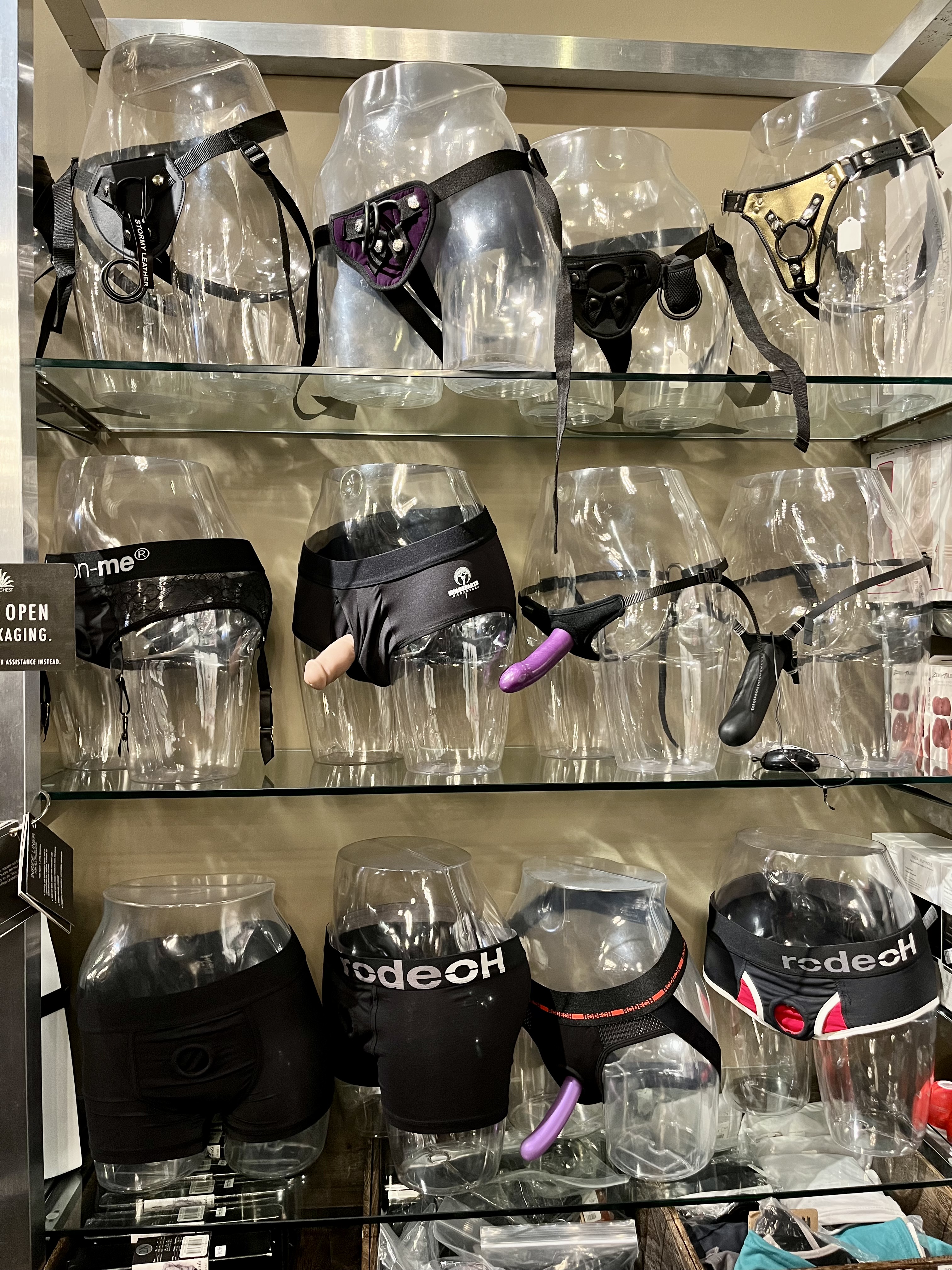 Strap-On selection at Pleasure Chest Chicago