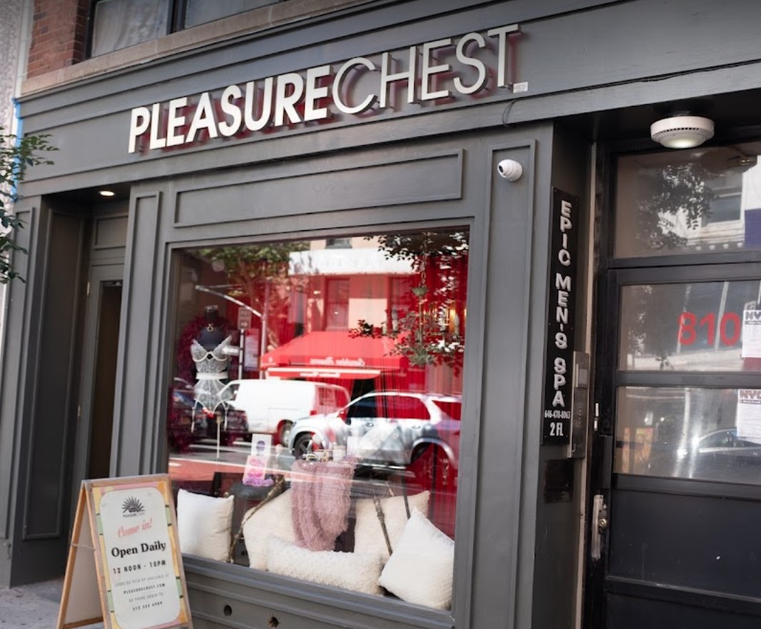 Pleasure Chest New York Upper East Side window display street view