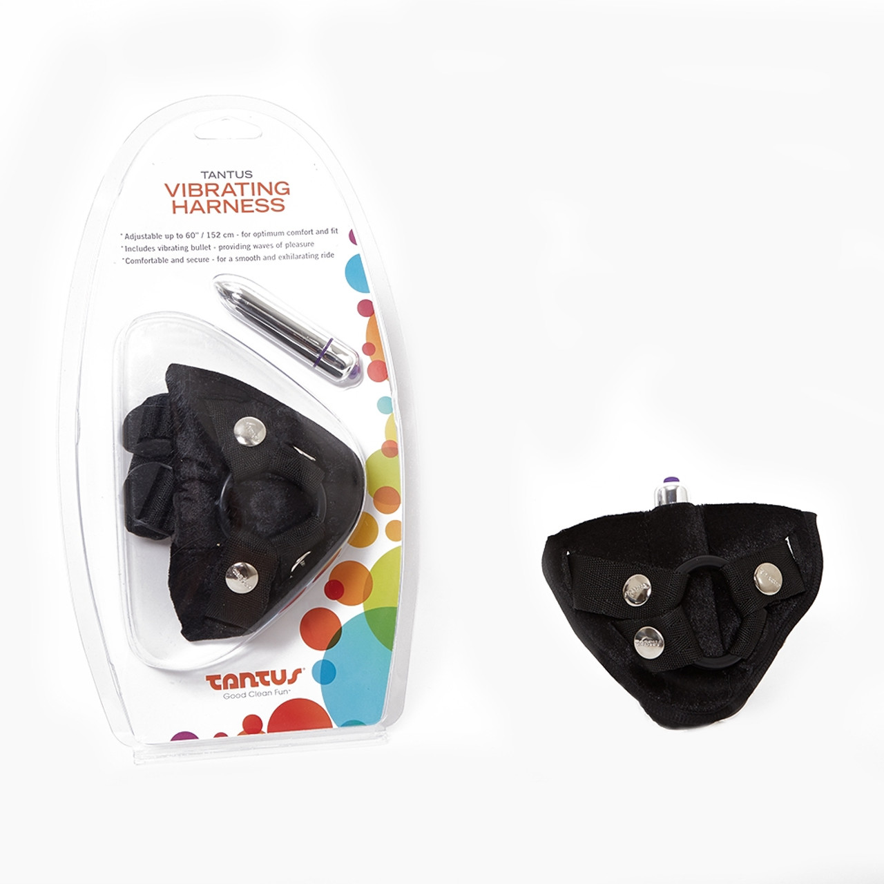 Tantus Vibrating Harness with packaging