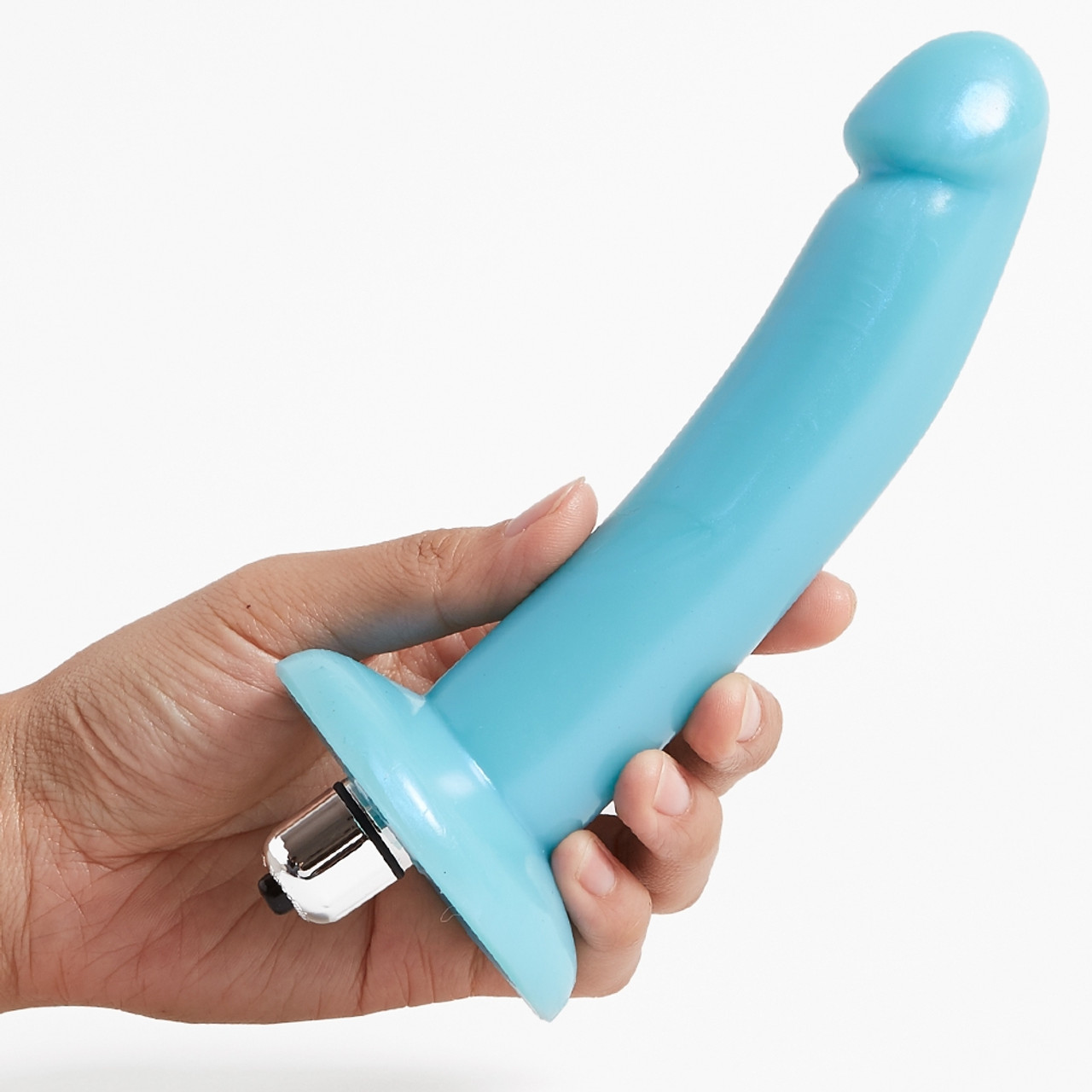 Vixen Mistress Dildo with Bullet Vibrator held in hand