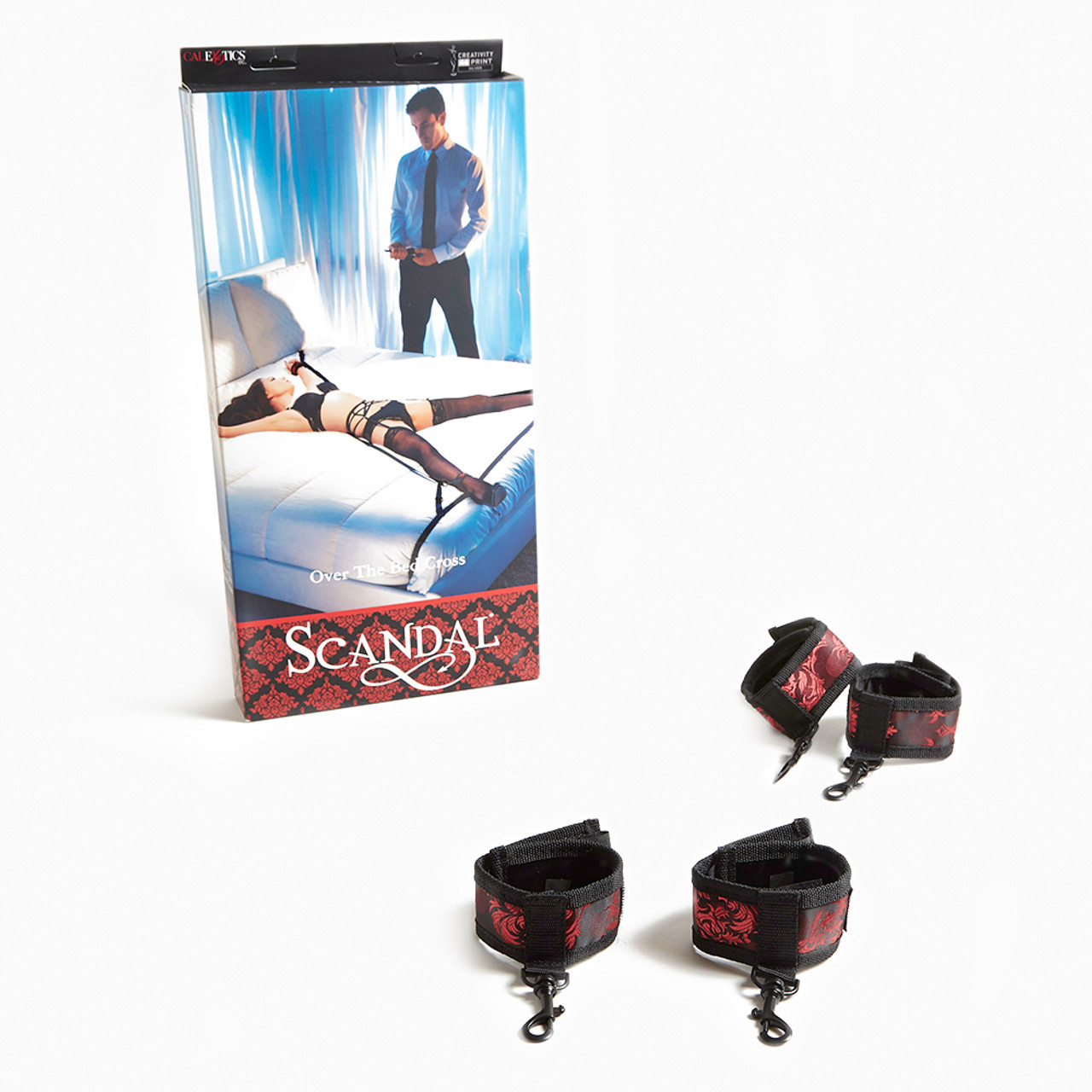 Scandal Over the Bed BDSM Restraints with Adjustable Cross