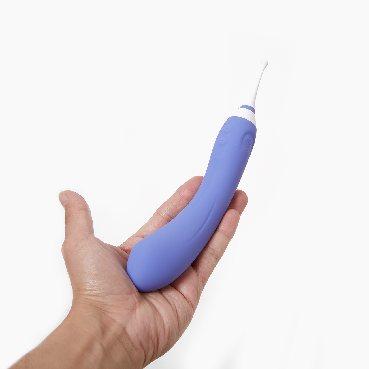 Lovense Hyphy Dual-Ended Vibrator held in hand