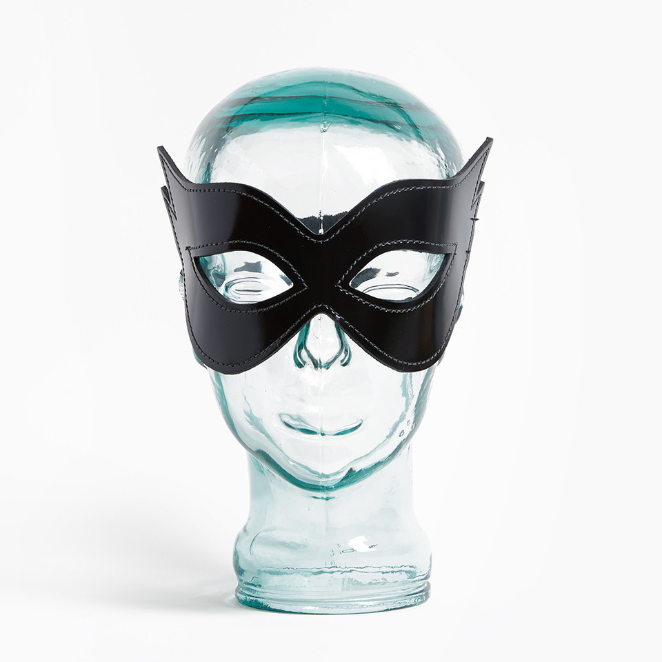 Patent Leather Cat Mask