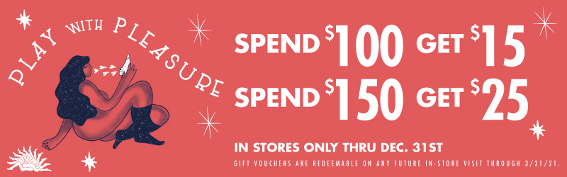 Pleasure Chest Holiday Gift Vouchers in Stores now