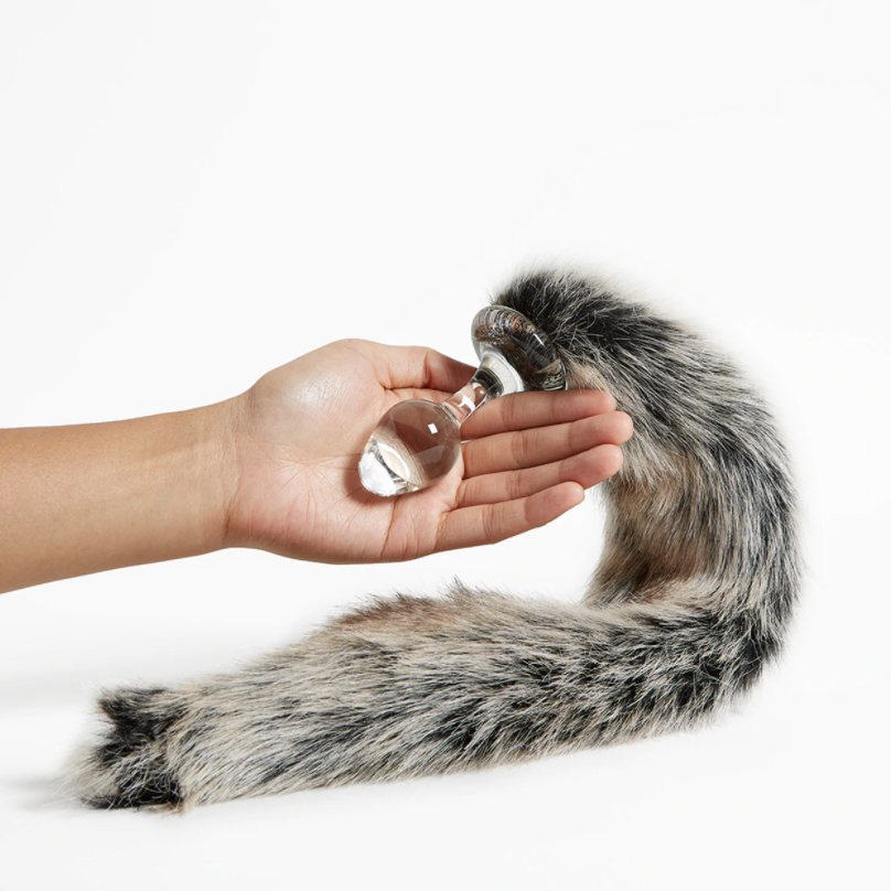 Crystal Minx Faux Fur Tail Anal Plug
