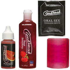 blow job helper and flavored lubricant