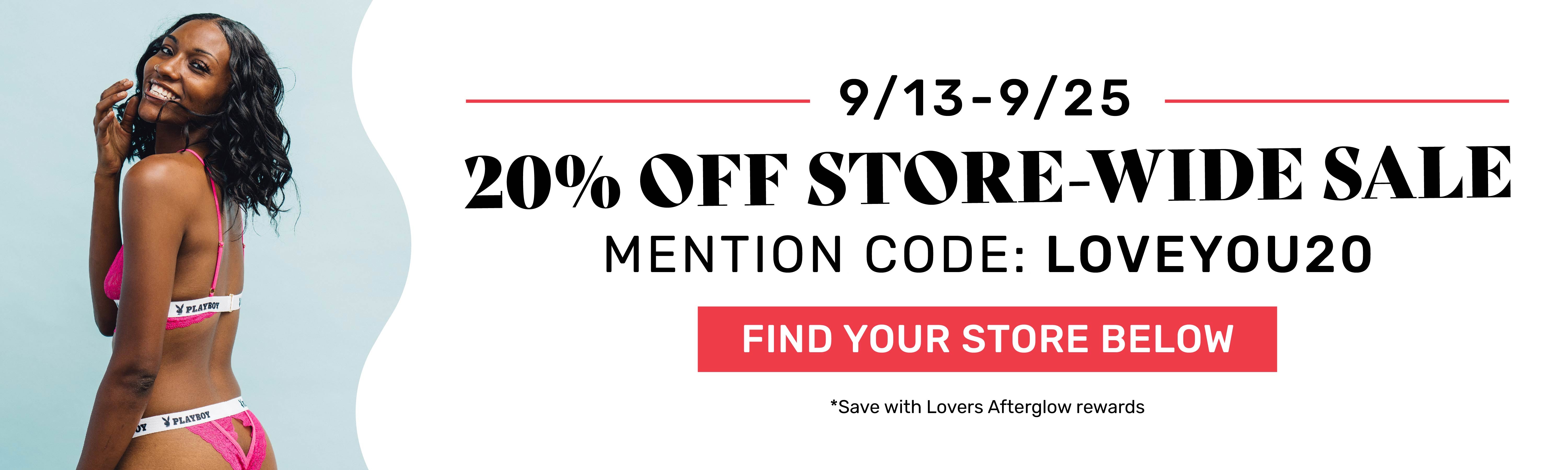 20% Off Lovers Store Wide Sale