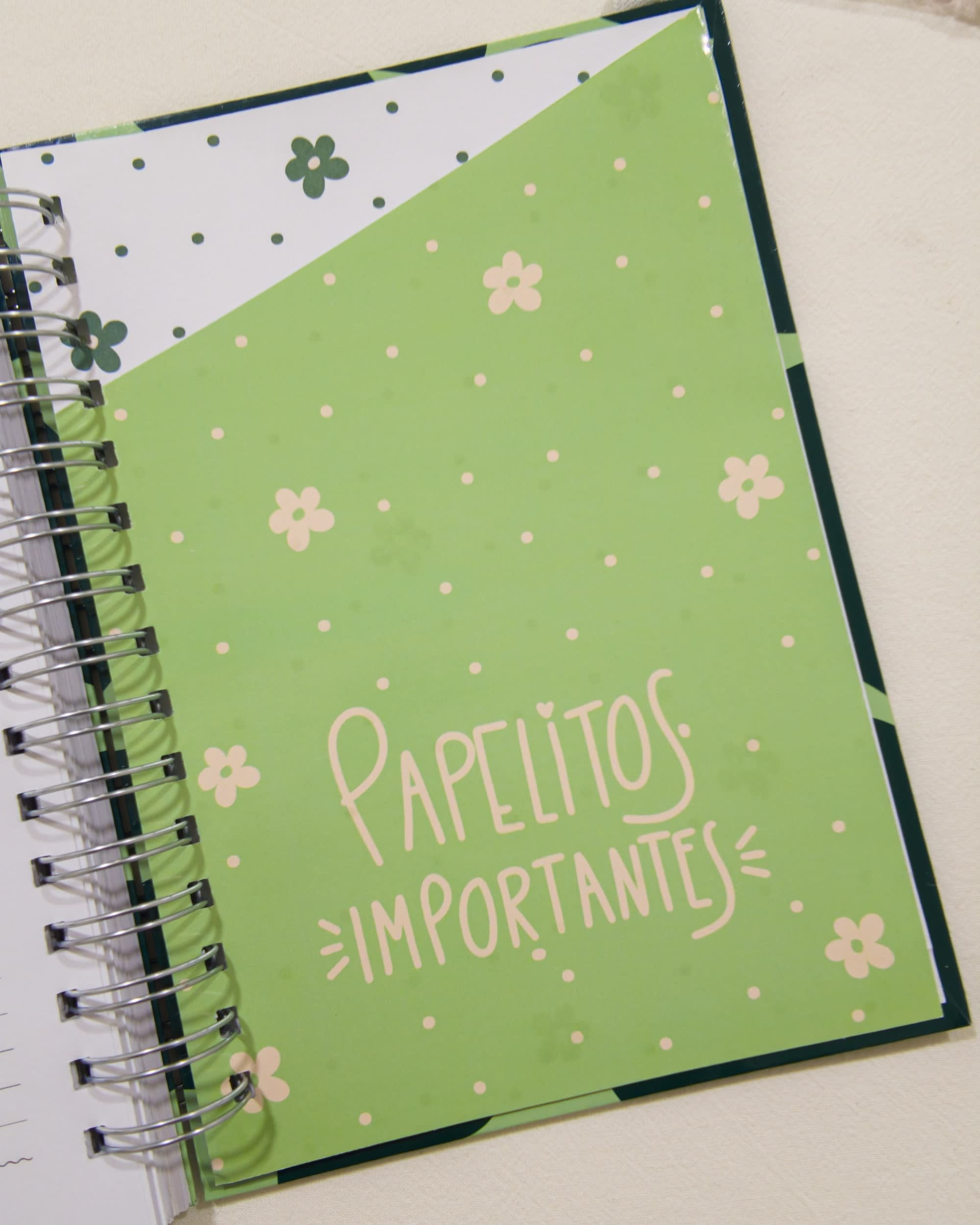 Bolsillo «papelitos importantes» de la agenda 2027 semana a la vista Selva