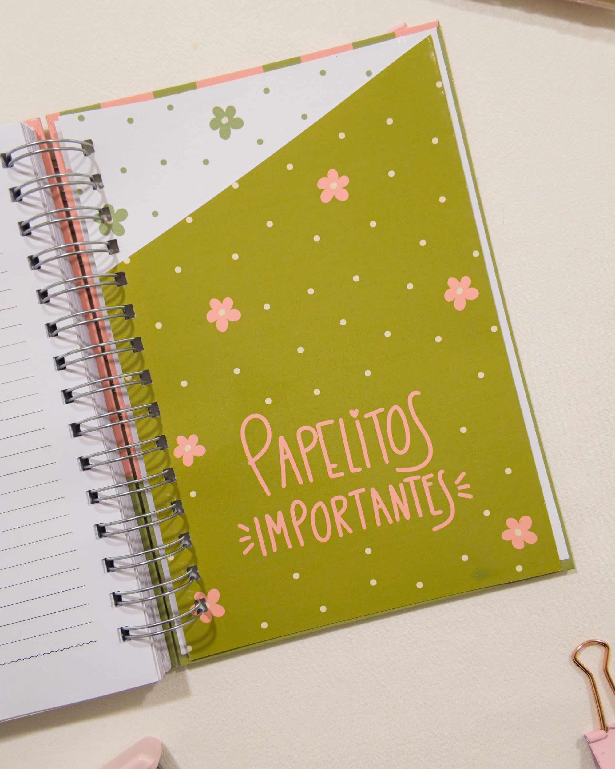Bolsillo «papelitos importantes» de la agenda 2027 semana a la vista Rumbo