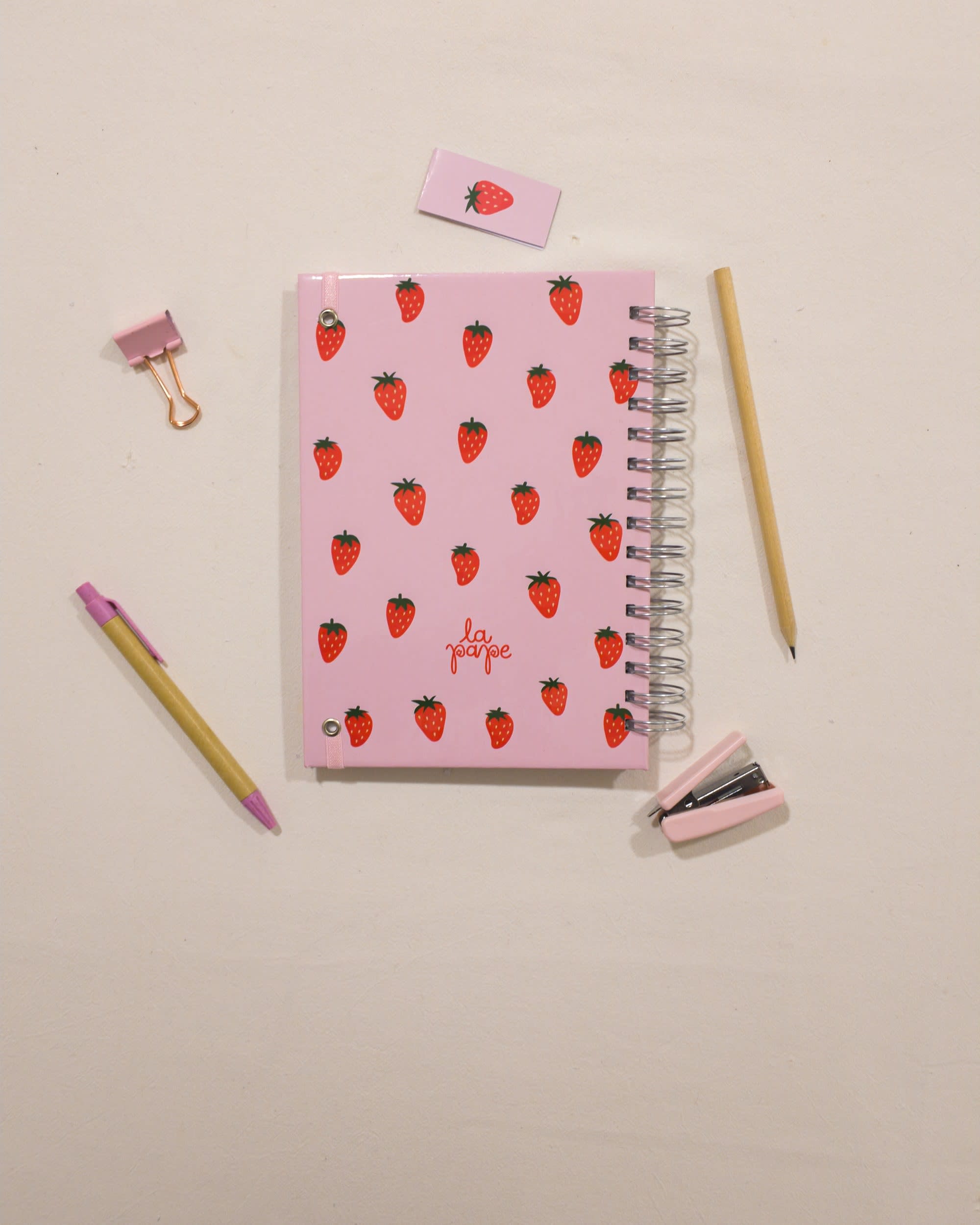 Contratapa del cuaderno Frutilla (colección Cosas buenas) de La Pape