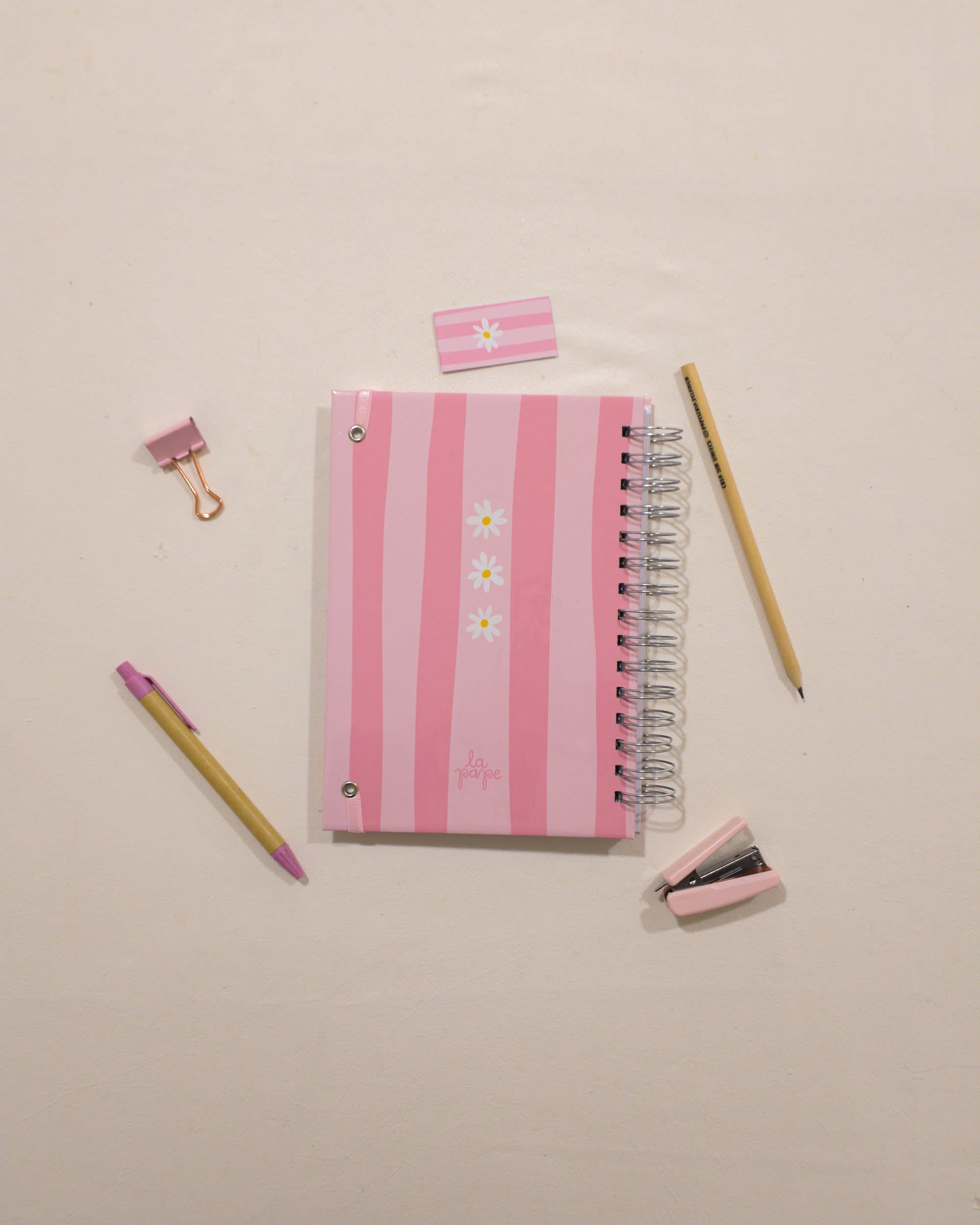 Contratapa del cuaderno Rayitas (colección Cosas buenas) de La Pape