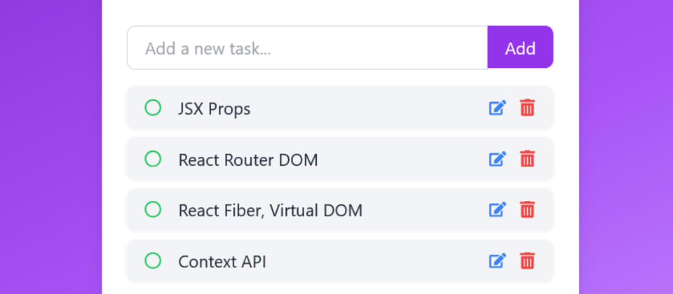 React Context API Todo Application