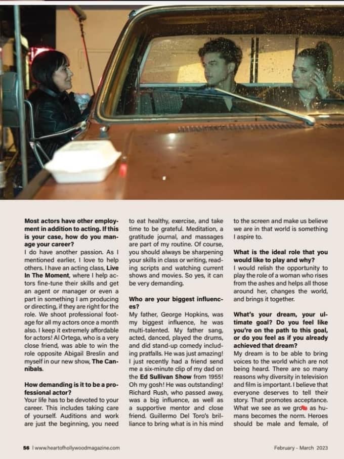 The Cannibals team on the Heart of Hollywood magazine 2023 (Kim Hopkins, Al Ortega, Abigail Breslin)