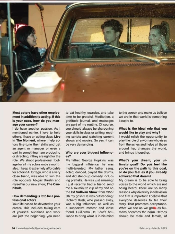 The Cannibals team on the Heart of Hollywood magazine 2023 (Kim Hopkins, Al Ortega, Abigail Breslin)