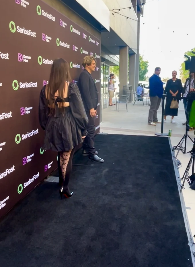 Red Carpet with the actors Kim Hopkins and Al Ortega of The Cannibals TV Show at SeriesFest 2023, Denver, CO.