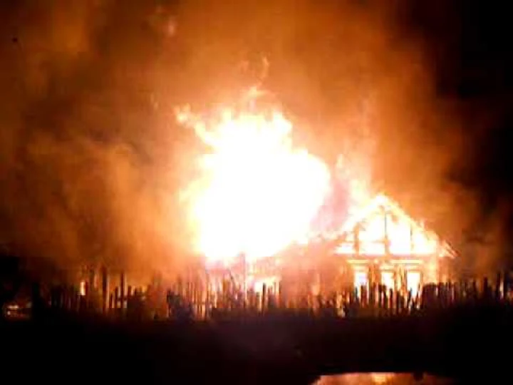  burning house