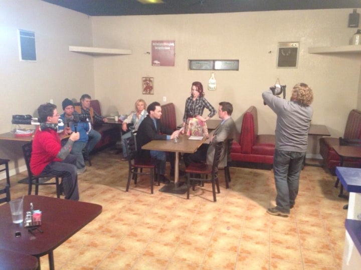 Shooting a scene for \