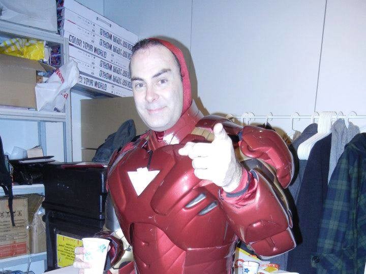 Behind the scenes as Iron Man