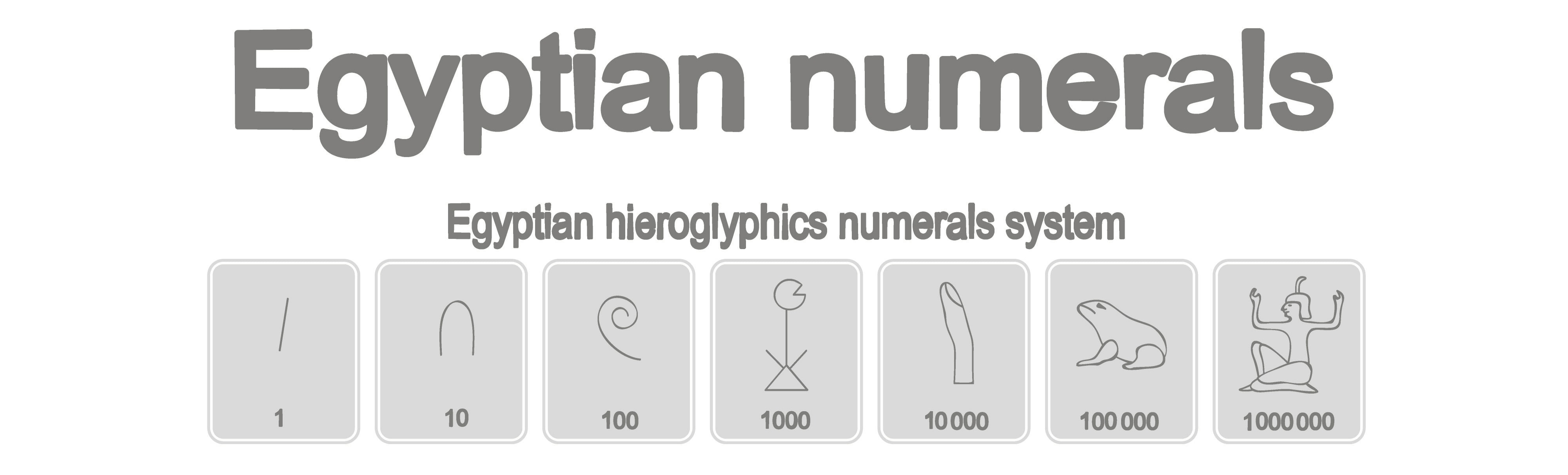 Egyptian hieroglyphic numbers