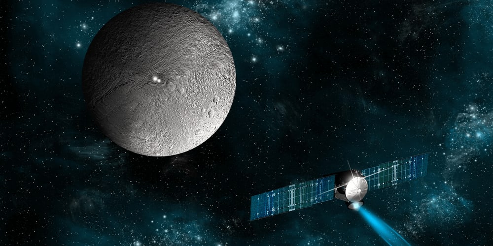 Spacecraft Dawn approaching Ceres