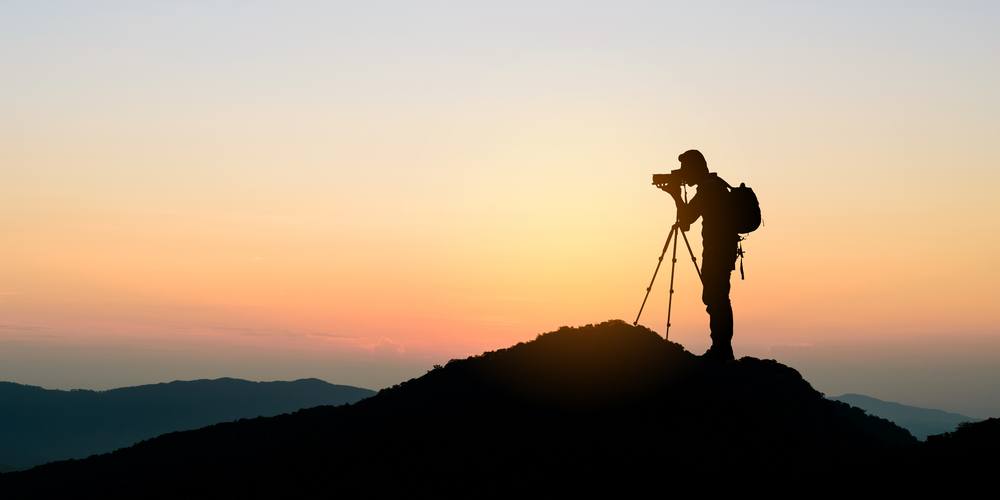 Photographer on a mountain
