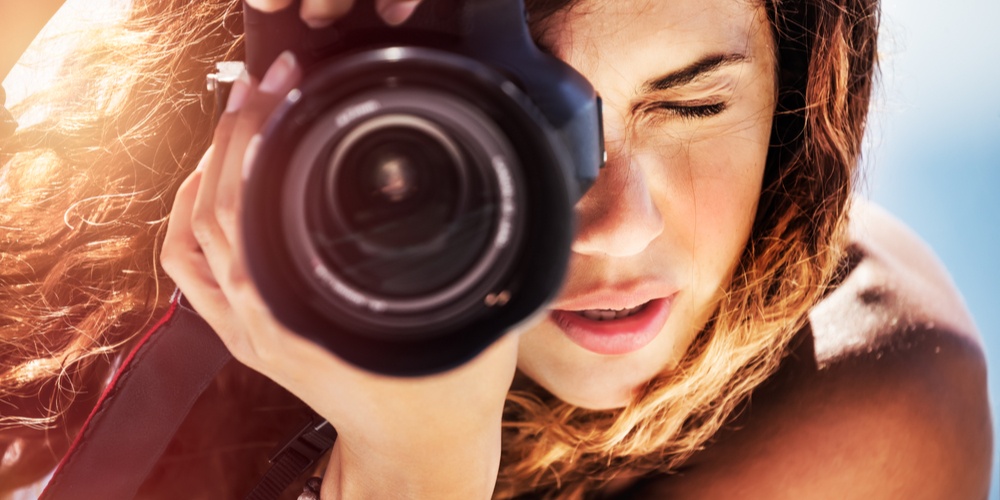 Girl taking a photo