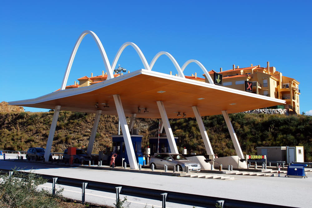 Toll plaza in Calahonda, Spain