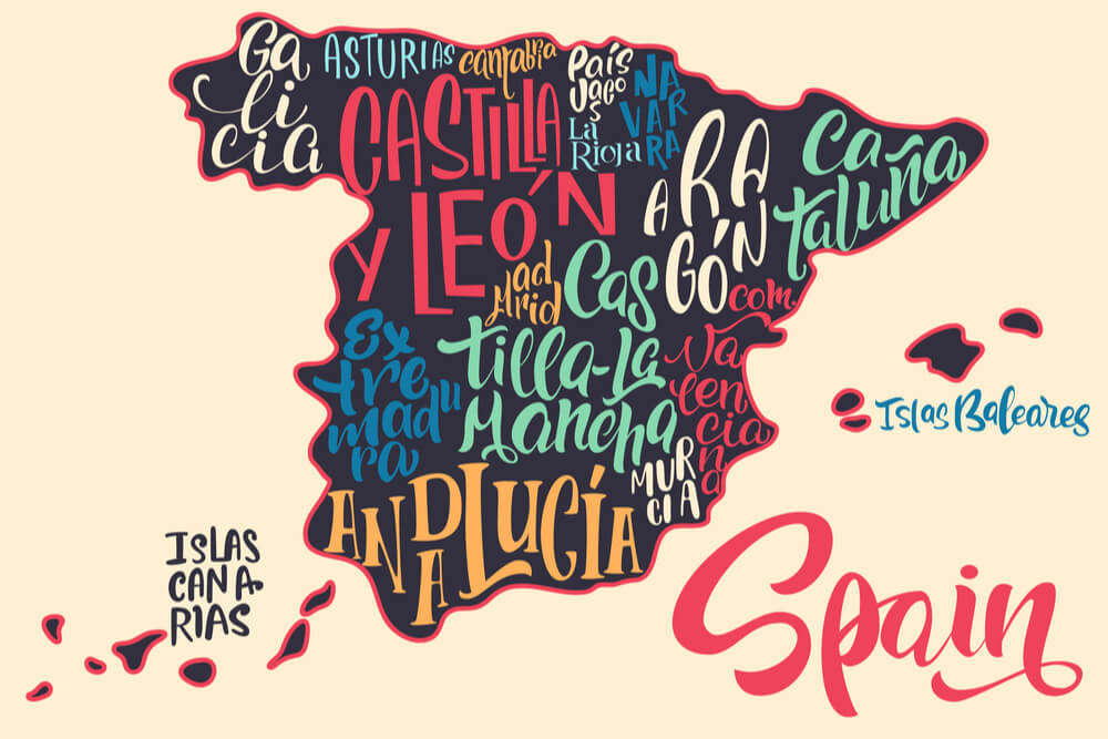 the map of Spain