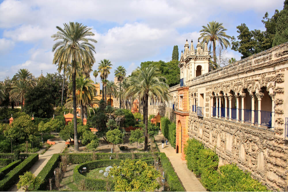Garden in the Alcazar palace