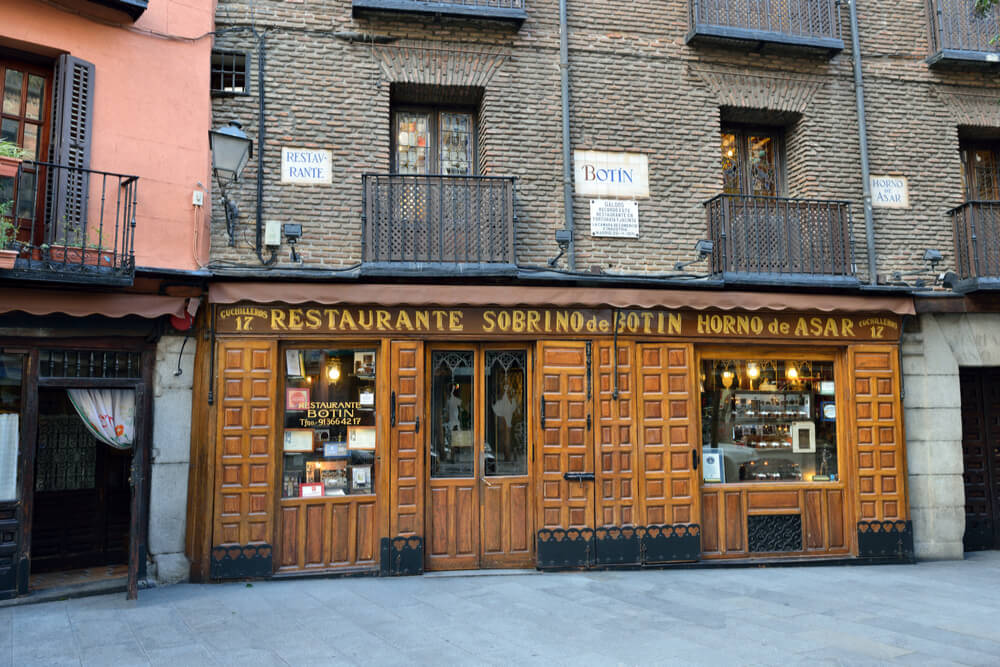Sobrino de Botín is the oldest restaurant in world; it was founded by a French man Jean Botin in 1725. Ernest Hemingway, in his travels to Spain, often visited the place