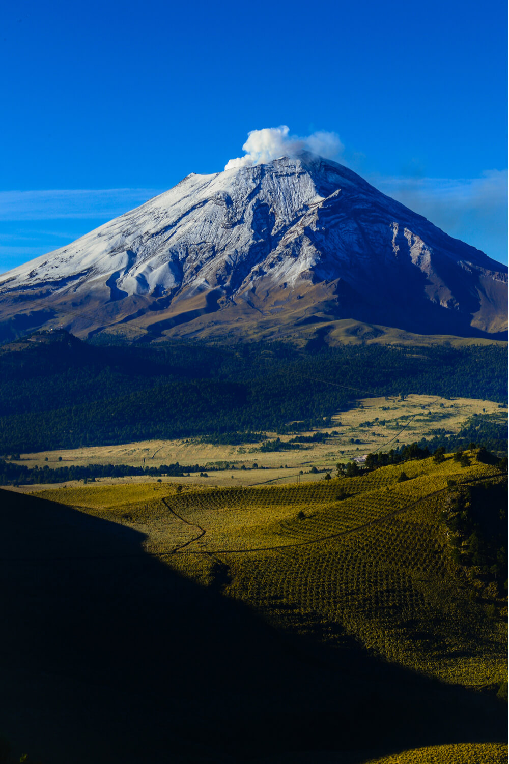 Popocatepetl is one of the active volcanoes in the “Ring of Fire”.