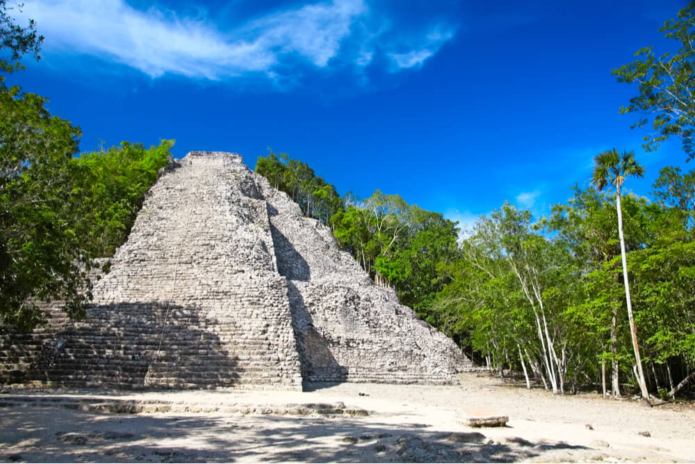 Nohoch Mul is the tallest pyramid in the Yucatan