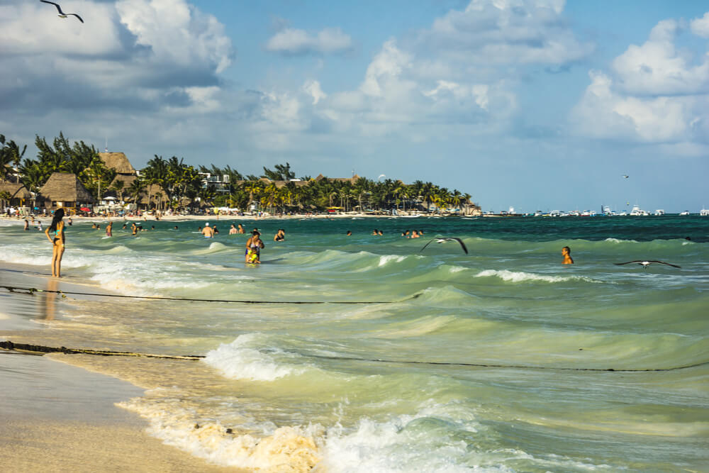 Playa del Carmen has a beautiful coastline and crystal clear water
