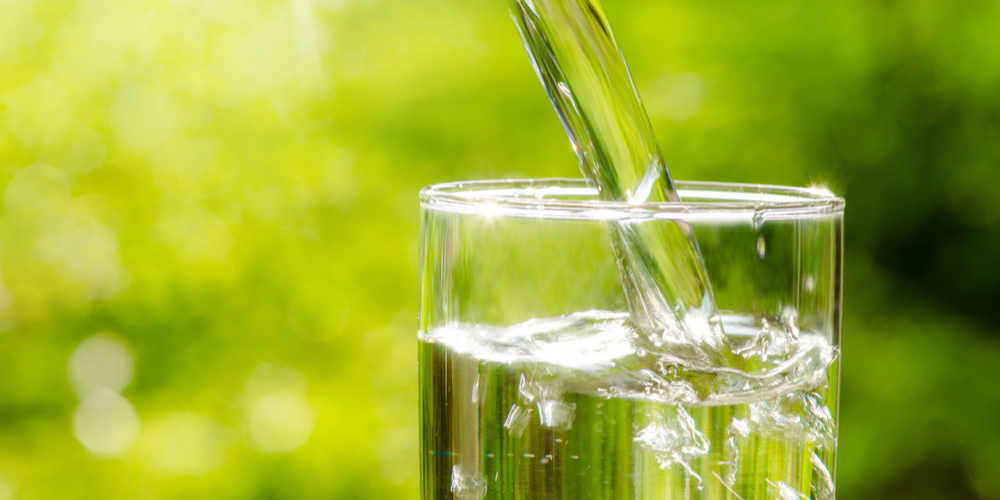 fresh water in a glass