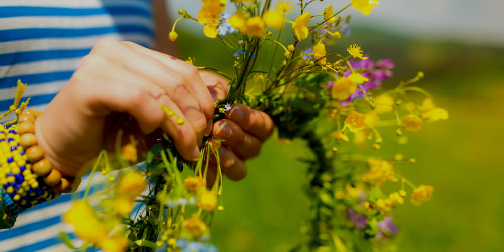 Girl with May flowers