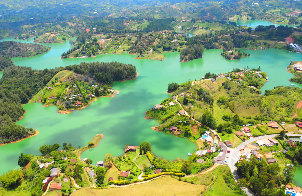 The lovely lakes of Guatapé, Colombia