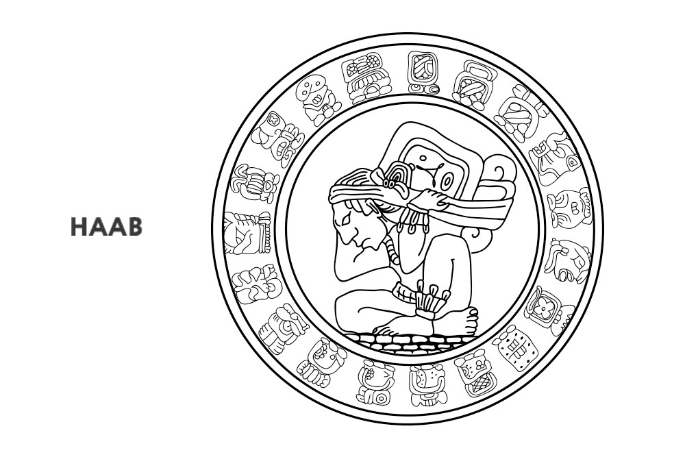 Haab is the solar Mayan calendar consisting of 360 named and 5 unnamed days