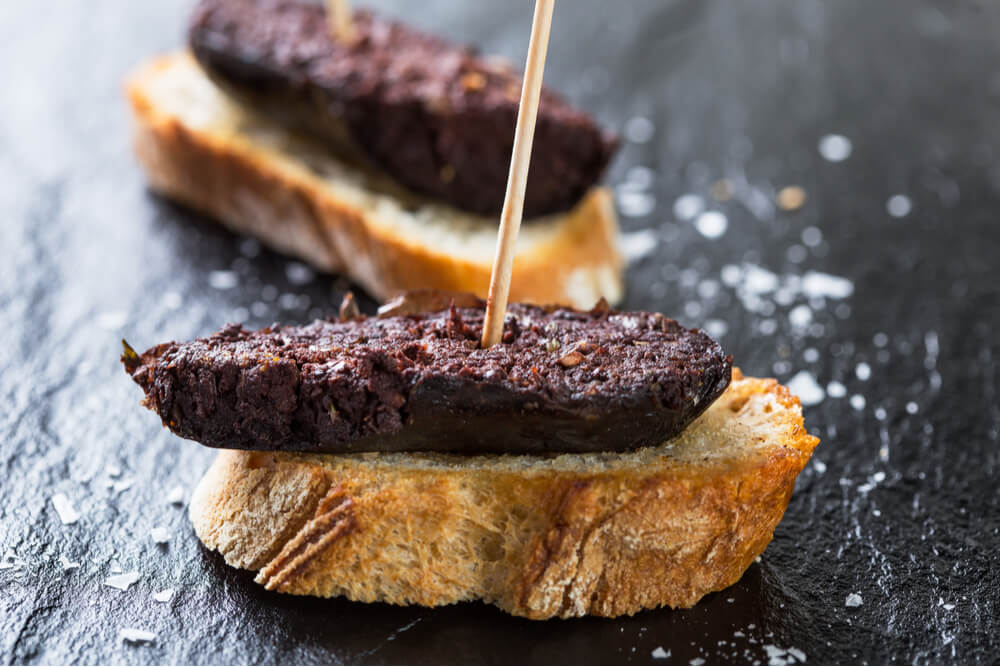 Morcilla de Burgos is Spanish blood pudding