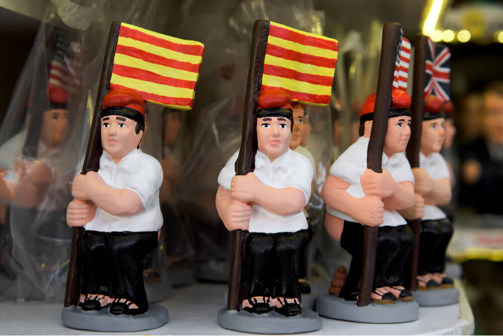 El Caganer is a typical Catalan character in the nativity scenes depicting a catalan peasant defecating