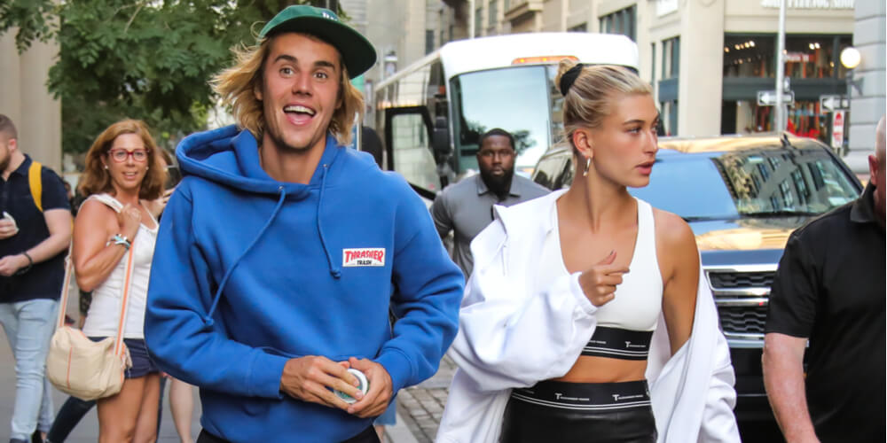 Justin Bieber and Hailey Baldwin in New York City on July 12, 2018