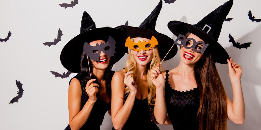 3 beautiful Halloween girls