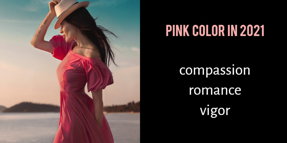 Young woman in a pink dress