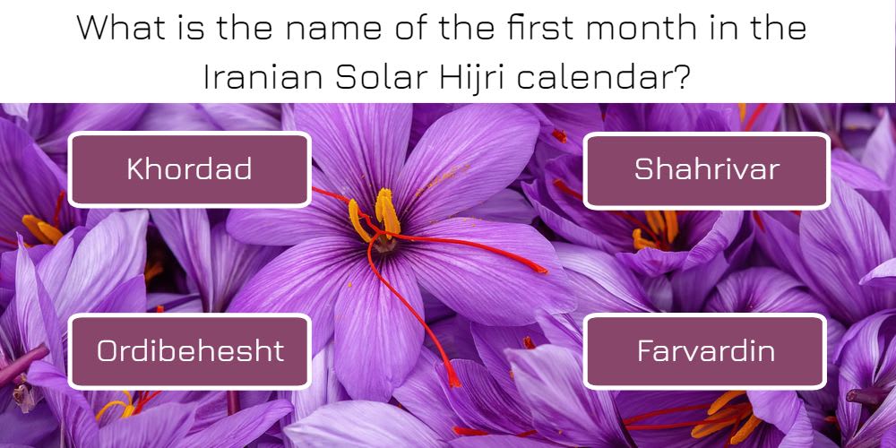 What is the name of the first month in the Iranian Solar Hijri calendar?