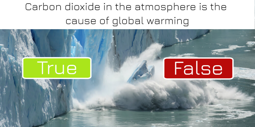 Carbon dioxide in the atmosphere is the cause of global warming: true or false? Answer now!