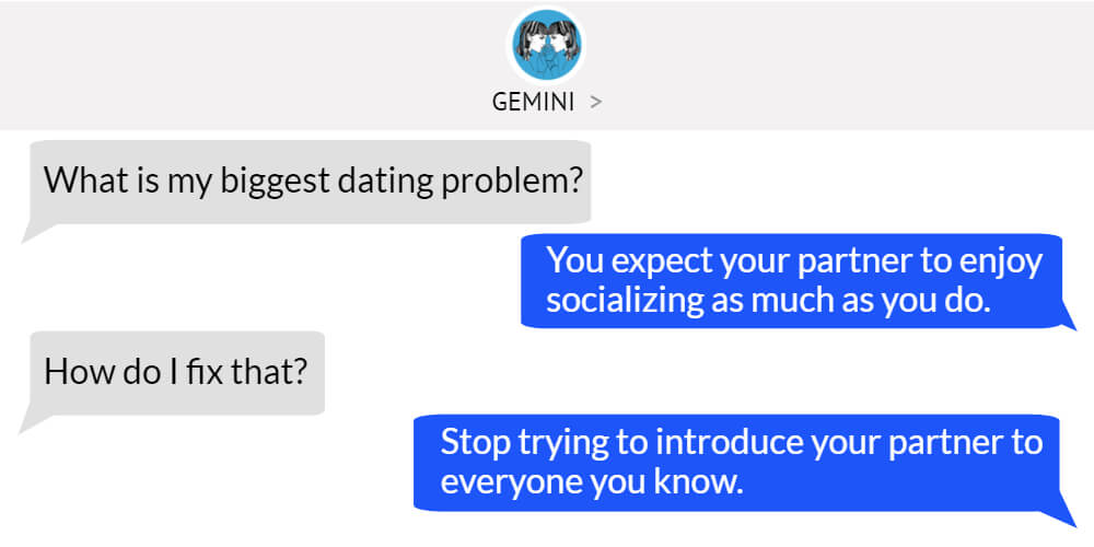 Gemini worst dating problem