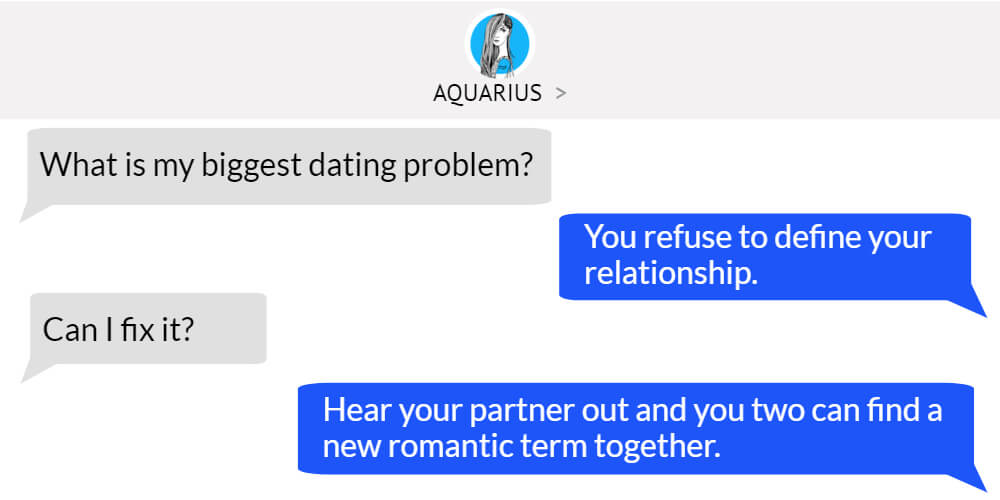 Aquarius worst dating problem