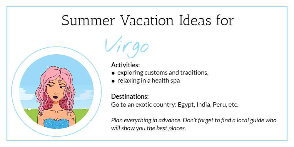 Summer Vacation Ideas for Virgo