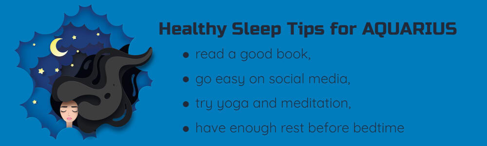 Healthy sleep tips for Aquarius