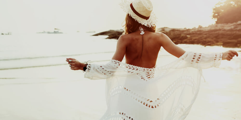 A woman in July