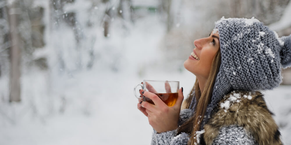 A girl in January